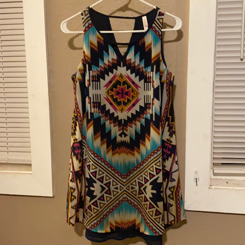 Short Aztec mini dress